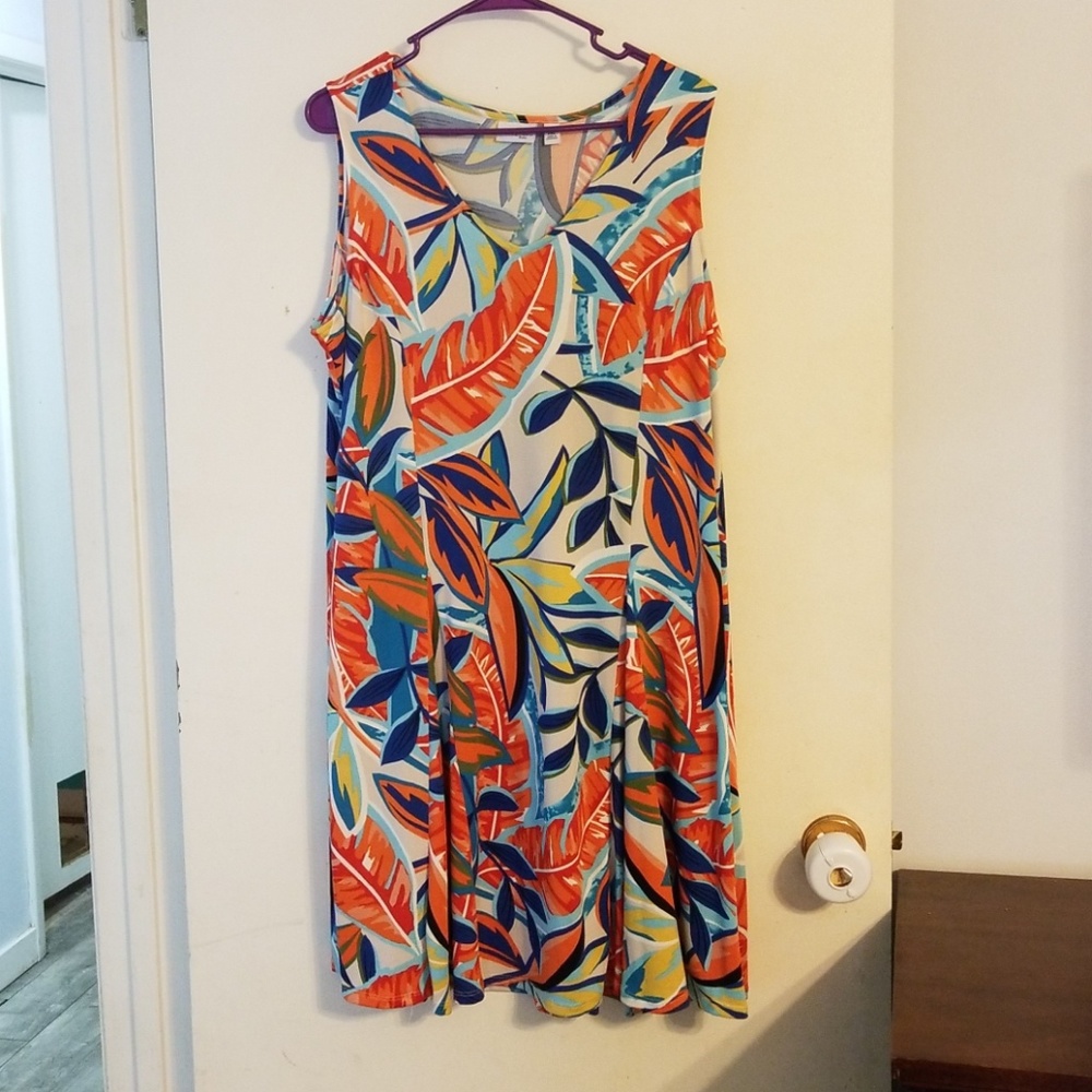 Sleeveless dress.